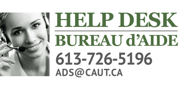 AcademicWork Help Desk - 613-726-5196 - ads@caut.ca
